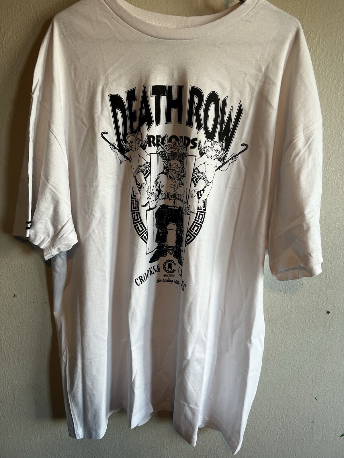FILA T shirt Crooks & Castles da uomo 2XL Death Row Records grafica core nuova con etichette