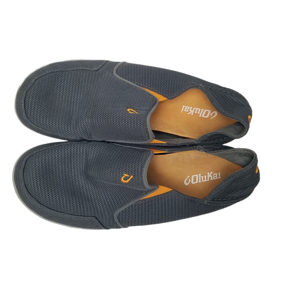 OluKai Mens 9.5 Nohea Mesh Slip On Shoes Boat Beach Gray 