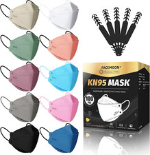 KN95 Face Mask Disposable Adults - 100 Pack Adjustable 5 Layer Protection KN9...
