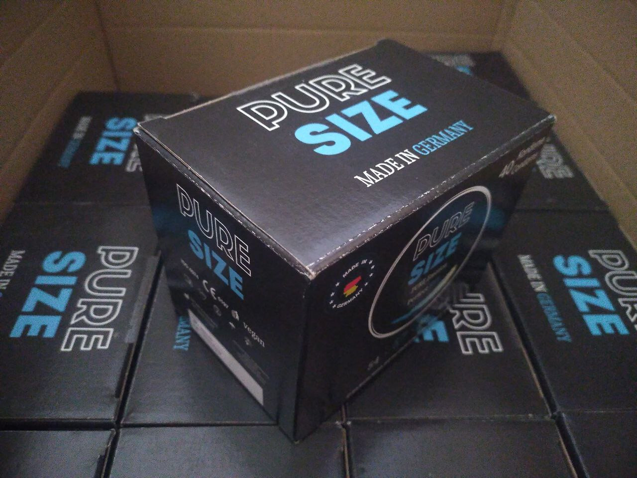 40 XXL Kondome (57 mm) von „Pure Size“ (auch Hersteller von SICO & Young Hearts)