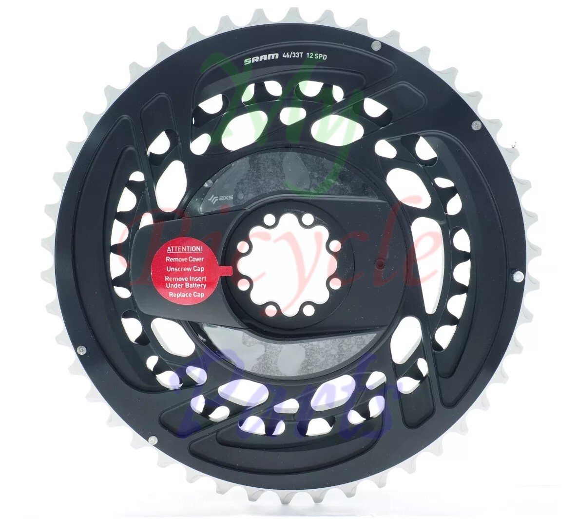 SRAM Force AXS Power Meterクランクセット 46/33T SRAM Force AXS Quarq 46-33T Integrated Chainring Power Meter Kit