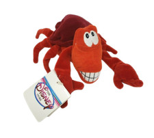 DISNEY STORE LITTLE MERMAID RED SEBASTIAN BEAN BAG STUFFED ANIMAL PLUSH NEW TAG