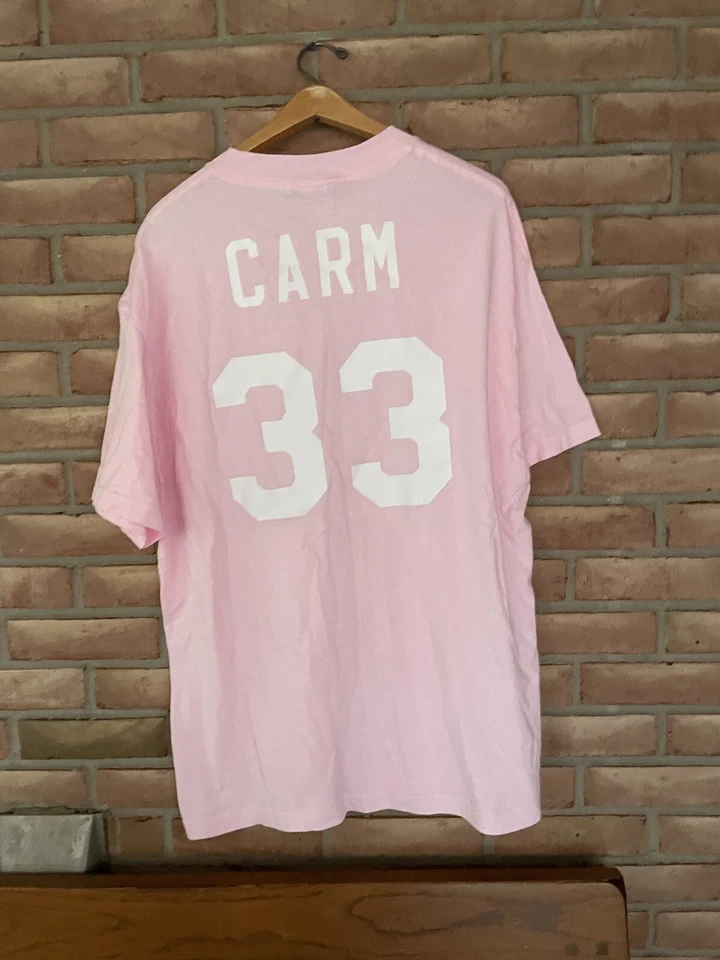 Lehigh Valley Iron Pigs MILB Majestic Manga Corta Rosa Talla XL Carm #33 Foto 2 de 4