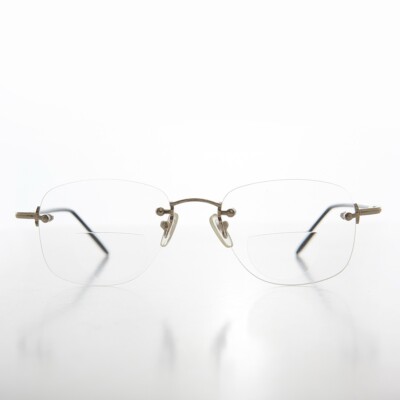 Rimless Bifocal Readers Silver 1.25 diopter - Glassy