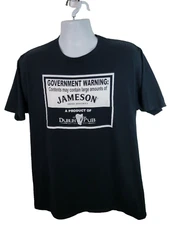 Jameson Irish Whiskey Dublin Pub Dayton Ohio Promo Black Tshirt Size Large