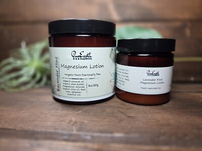 Organic Lavender Mint Magnesium Lotion Great 4 Eczema,Pain Relief &Sleeplessness