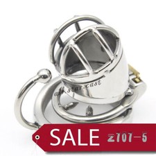 2024 Male Stainless Steel Chastity Belt Cage Device Restraint Spiked-ring Lock