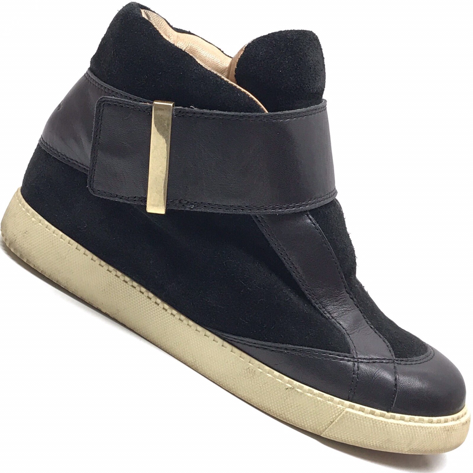 SEE BY CHLOE Womens Shoes Sami Black Nappa Leather High Top Ankle Sneaker  36 6 | eBay