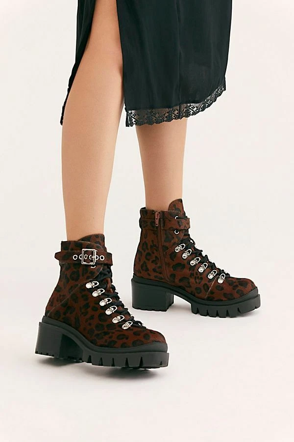 Check lace up boot sale