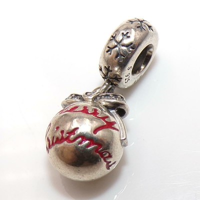 AUTHENTIC Pandora CHRISTMAS SPIRIT Charms: MERRY CHRISTMAS BAUBLE. #792008cz FZ | eBay