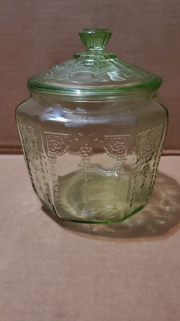 uranium glass jar with lid