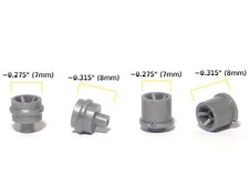 4pc BTO Aurora AFX Magnatraction HO Slot Car Front Rear Wheels 8716 8719 Silver 