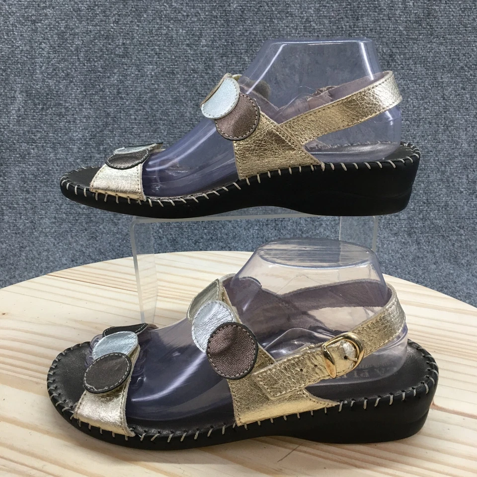 Sandalias La Plume para mujer 40 Fiora con cordones multicolor hebilla de cuero metálico Foto 2 de 4