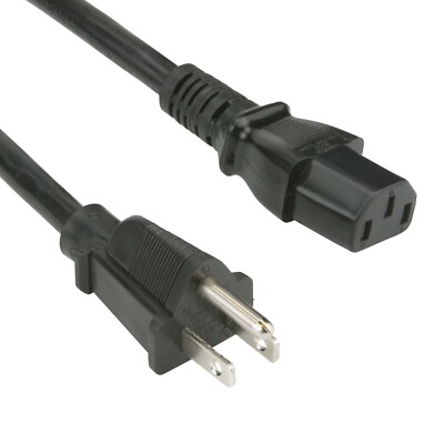120V Power Cord NEMA 5-15P Male to IEC 60320 C13 Female 6ft CBL-PWCD-0160-IS