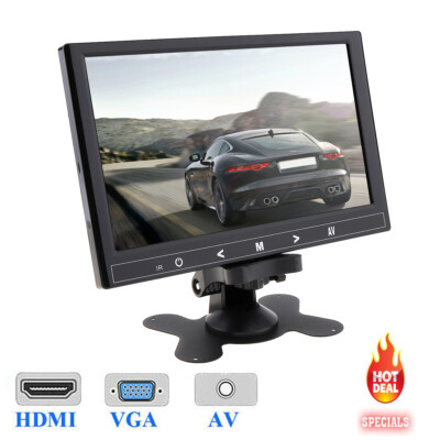 9'' Portable LCD CCTV Monitor PC Screen HDMI VGA AV RCA for Raspberry Pi DSLR