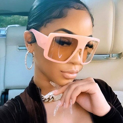 Fashion Women Oversized Square Sunglasses Retro Big Frame Outdoor Shades Glasses - Picture 10 of 25