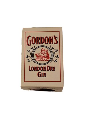 Vintage Gordon s London Dry Gin Measuring Shot Glass Jigger Original Box