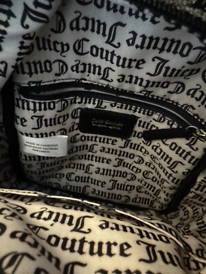 Juicy Couture Backpack Purse Heart Status Black Red NWOT | eBay display picture 2