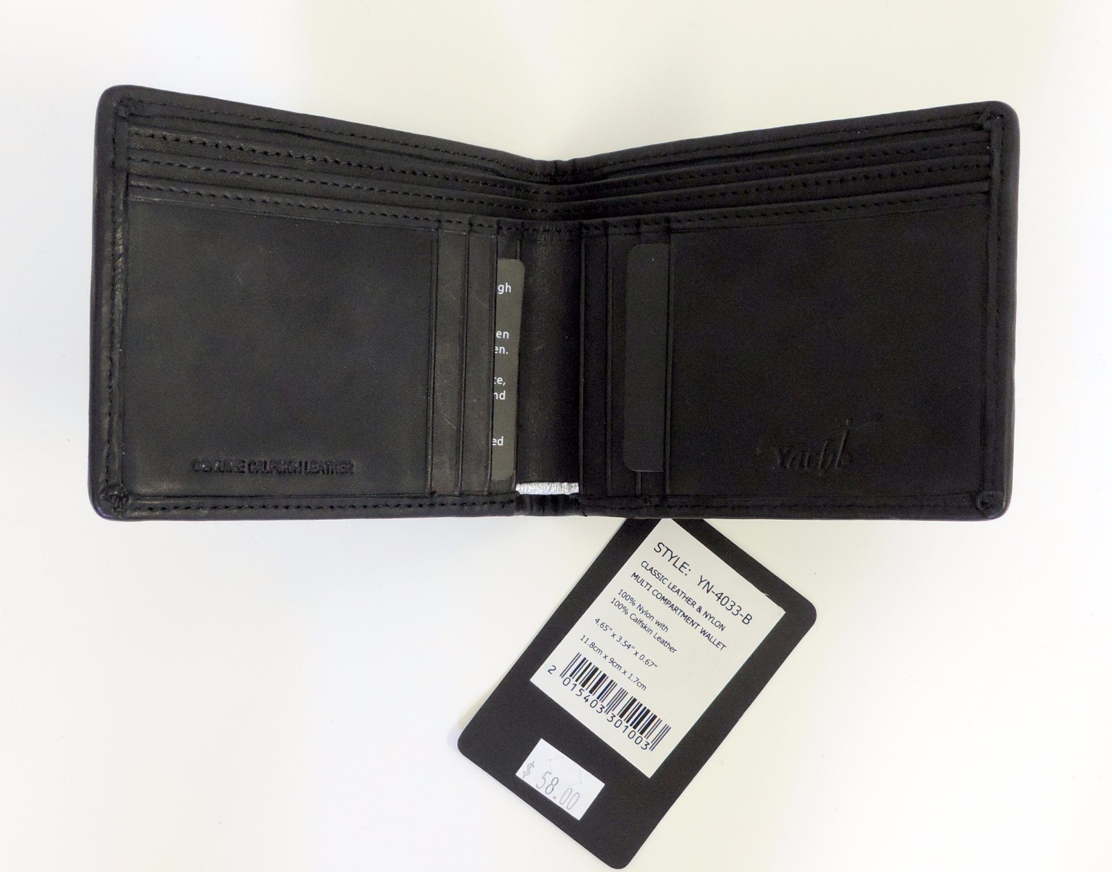 Classic Yacht Wallet in Leather & Nylon with Multiple Compartments-image