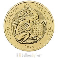 2024 Tudor Dragon - Tudor Beasts 1oz Gold Coin