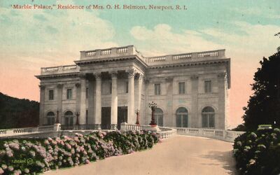 Marble Palace Residence Of Mrs. O.H Belmont Newport RI Vintage Postcard 1911