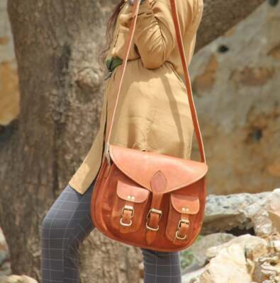New Women Real Vintage Leather Satchel Tote Crossbody Messenger