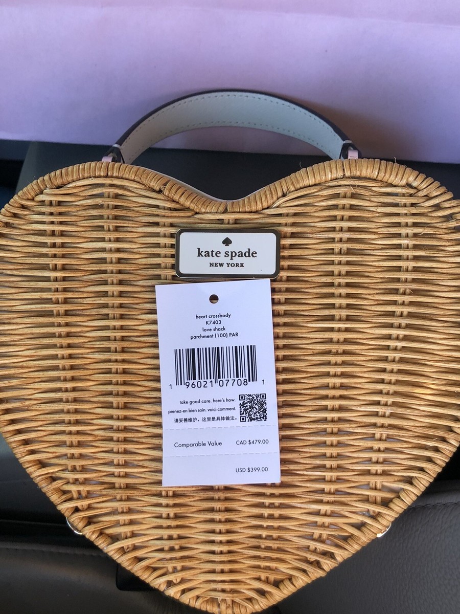 KATE SPADE Love Shack Wicker Heart Crossbody 196021077081| eBay