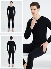 Long Underwear Men's Long Johns Top and Bottom Thermal Underwear Base Layer Set