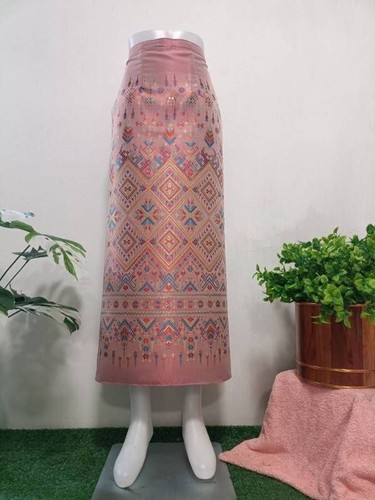 LAOS/THAI SILK SARONG SKIRT WAIST ONE SIZE WRAP AROUND/LENGTH 34/35" - Picture 56 of 117