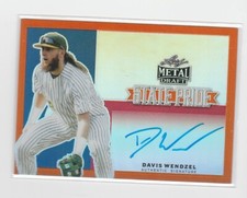 2019 Leaf Metal Draft Davis Wendzel STATE PRIDE AUTO! ORANGE  7/7 Rangers