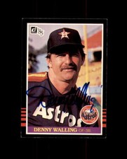 Denny Walling Signed 1985 Donruss Houston Astros Autograph
