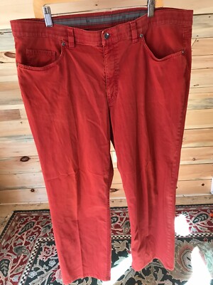 HILTL Reddish Orange Cotton Blend Jeans Casual Pants Trousers 40x27