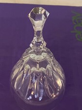 EXQUISITE VINTAGE ART DECO GESCHLIFFENE GLASGLOCKE KRISTALLSCHLIFF KLINGEL 5,35 ZOLL HOCH