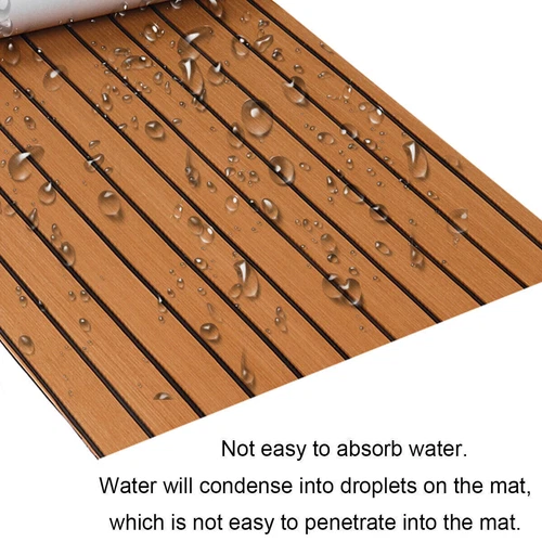 EVA Foam Mat Marine Carpet Yacht Boat Decking Teak Flooring Light Brown 240×90cm - Picture 7 of 22