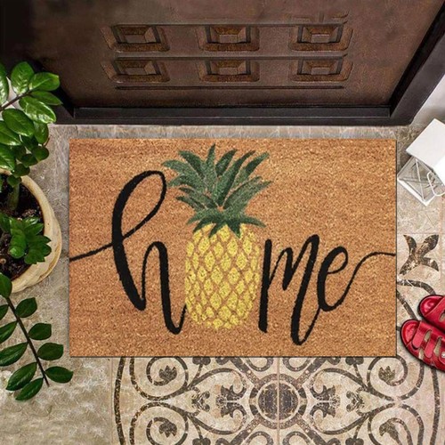 Pineapple Letter Printed Door Mat Non Slip Dirty Door Carpet Entrance Front Mat - Picture 7 of 24