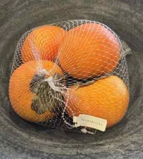 NEW Pottery Barn Spring Faux Fruit Orange Persimmons Vase Bowl Filler Decor NWT