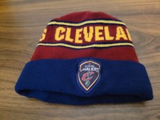 CLEVELAND CAVALIERS Youth Beanie Winter Hat Arena Giveaway Maroon Blue Cavs NBA