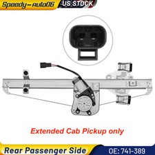 Power Window Regulator Wmotor Rear Passenger Right For Silverado Sierra Ext Cab