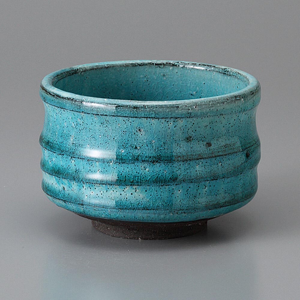 Japanese Tea Ceremony Matcha Tea Bowl TSUCHIMONO Blue 4.3