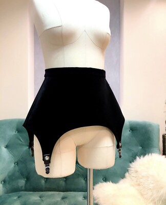 Custom made double sided corset basque belt XS/S Leather Basque Belt,real Leather Corset Belt,leather Peplum  main image 4