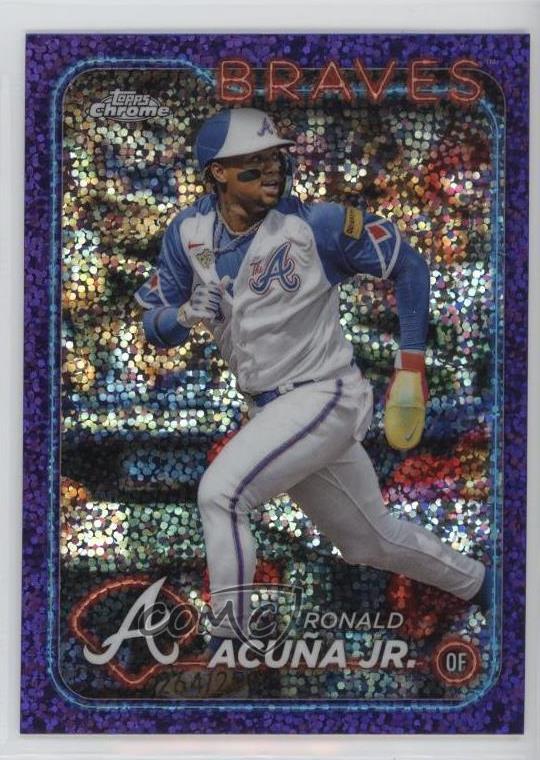 2024 Topps Chrome Purple Speckle Refractor 264/299 Ronald Acuna Jr #250