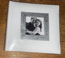 Used White Wedding Scrapbook Photo Memory Album Love READ DESCRIPTION  