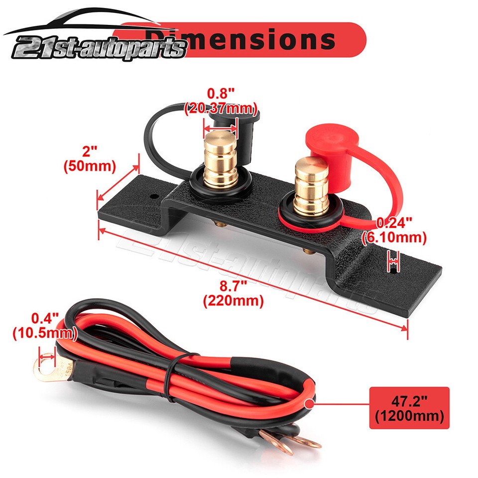 Atv Battery Battery Jump Post, Remote Battery Terminals Fit For