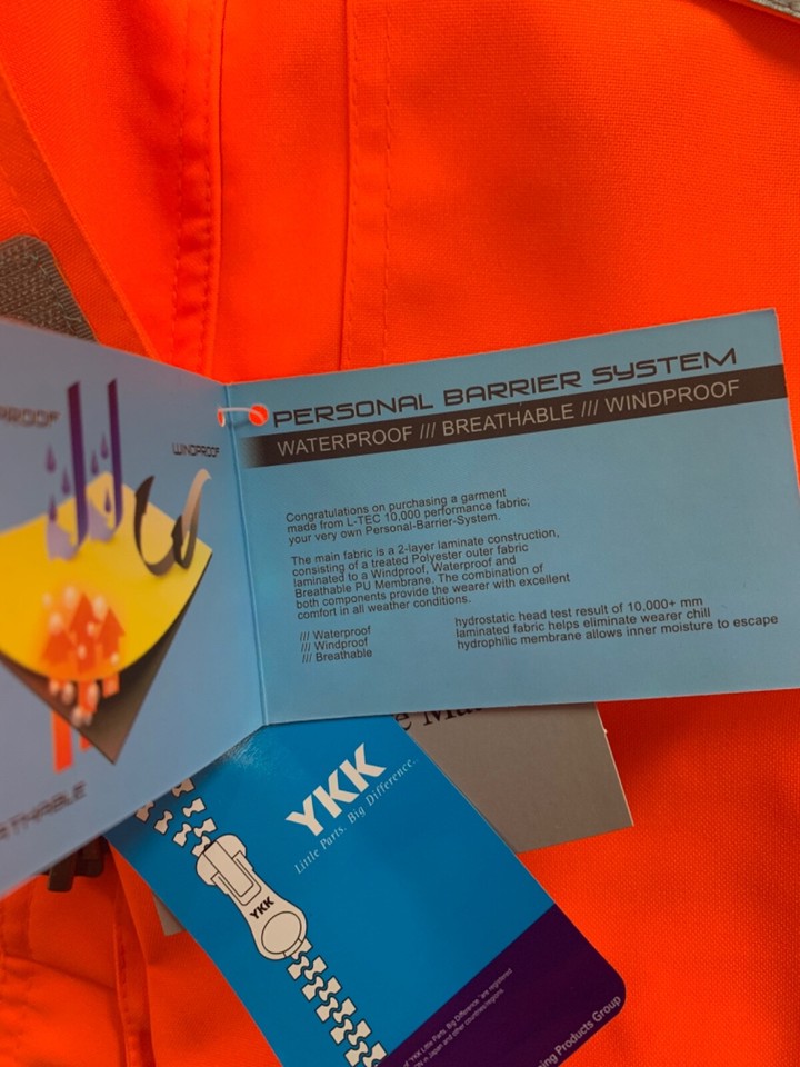 HiVisibility Orange Premium Quality Waterproof, Windproof Coat 3XL eBay