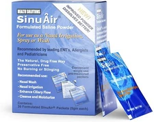 SinuAir Powdered Saline - 30 Convenient Packets - pH Balanced Saline Mix