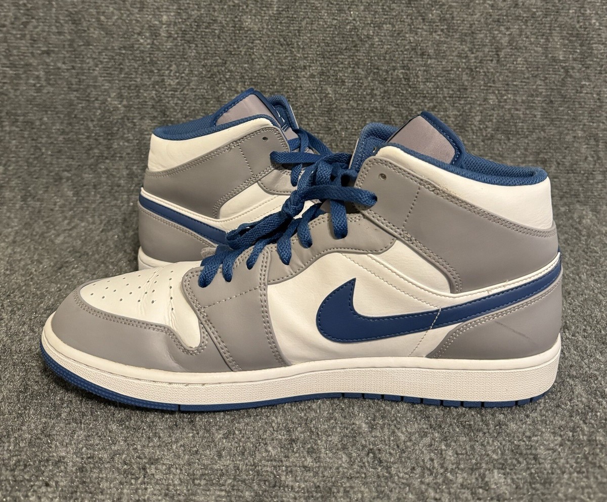 AIR JORDAN 1 MID TRUE BLUE DQ8426-014 エア Jordan 1 Mid True Blue Men's - DQ8426-014 - US