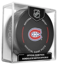 2025-26 MONTREAL CANADIENS NHL OFFICIAL GAME PUCK IN CUBED BOX NEW *IN STOCK*