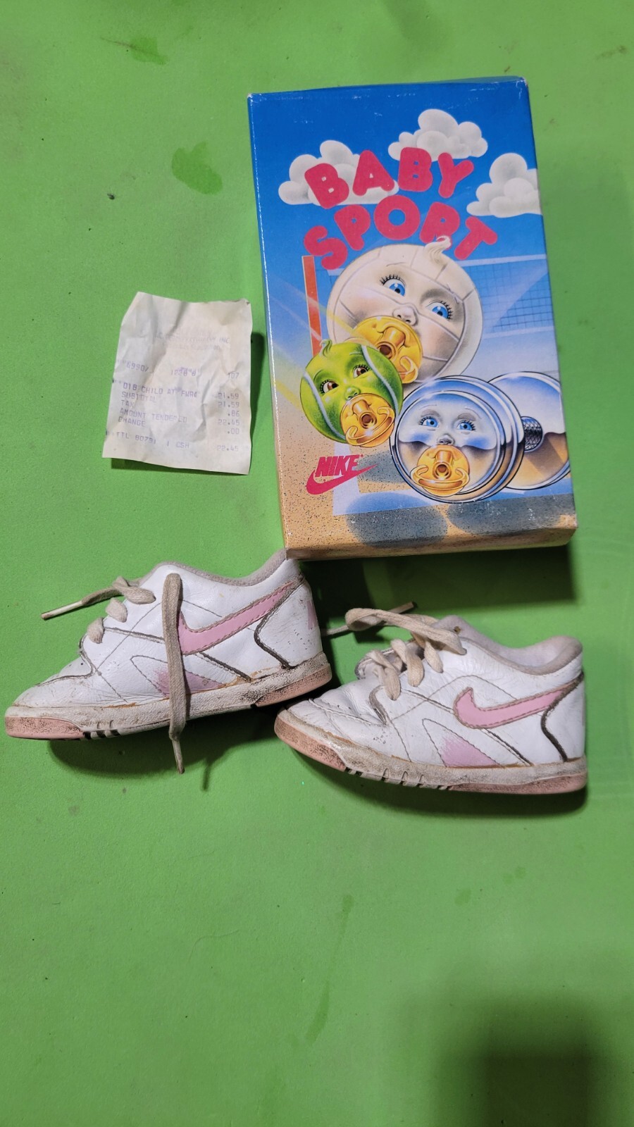 Rare Nike Baby Sport Challenge Pro Sneakers 4C White W/ Soft Pink