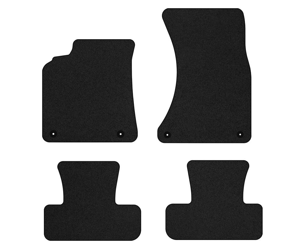 Tapis de sol sur mesure pour Audi Q5 I - Finis les tapis qui glissent, velours mat AU43-1
