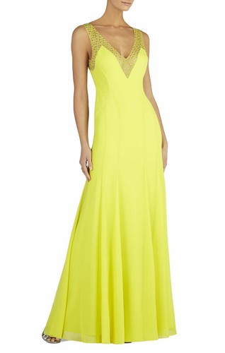 NUEVO VESTIDO BCBGMAXAZRIA MARIENA EMBELLECIDO CUELLO EN V JGK68C59/L577W TALLA 2 - Imagen 6 de 7